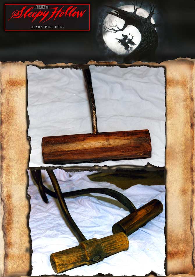 Weapon Props by Derek Tomblin Creative for Sleepy Hollow film set