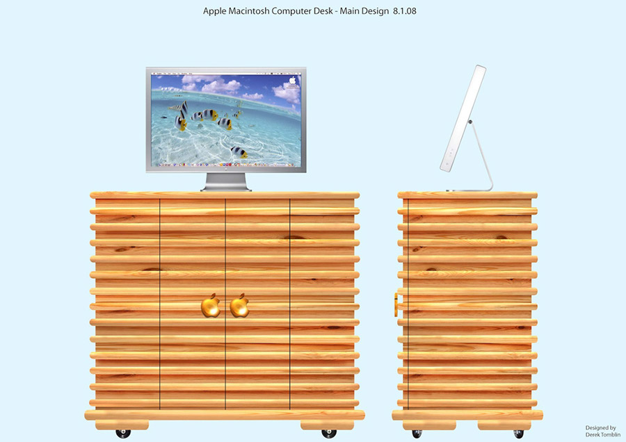 Apple Macintosh Computer Desk